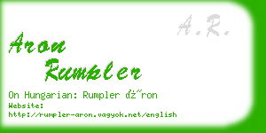 aron rumpler business card